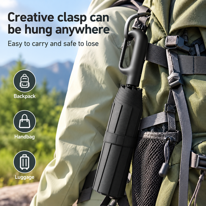 Automatic Folding Umbrella with Rotating Clasp Handle