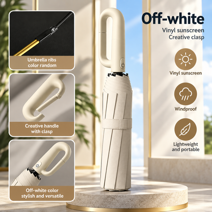 Automatic Folding Umbrella with Rotating Clasp Handle