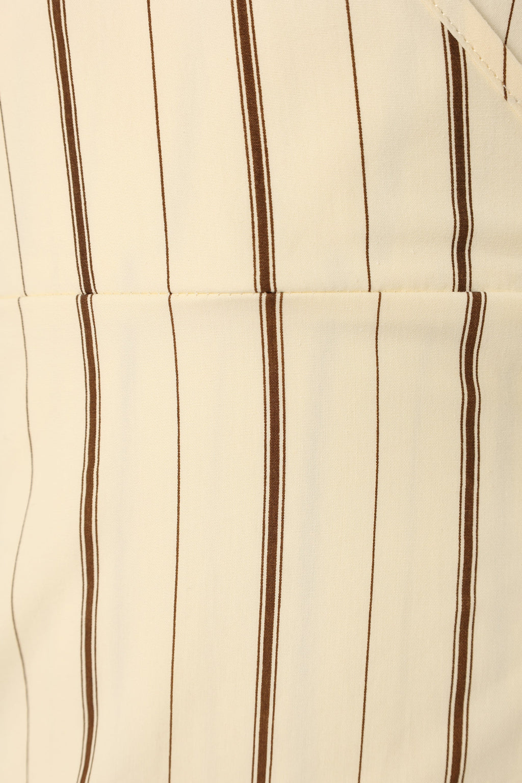 Abigail Wrap Midi Dress - Beige Stripe