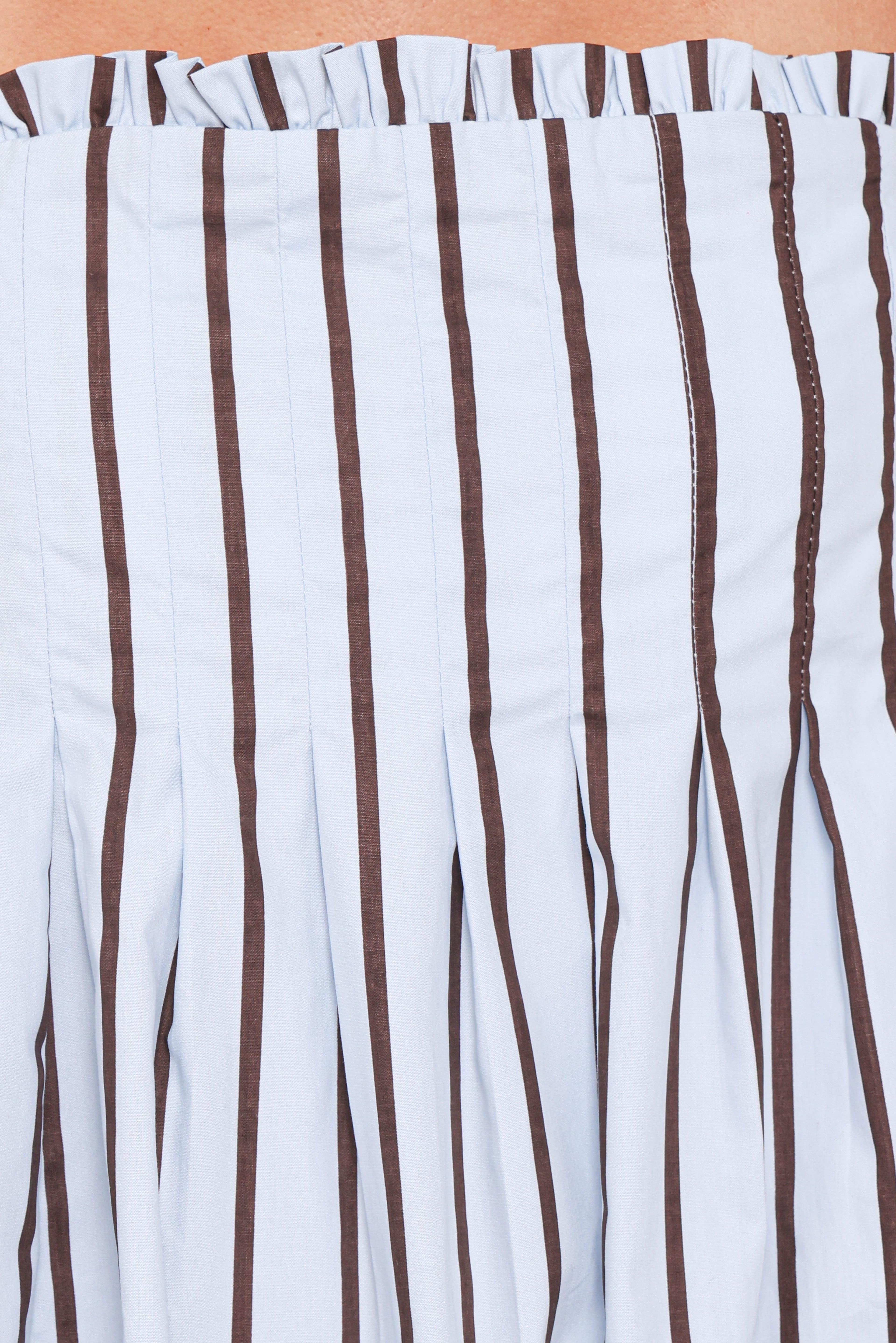 Cole Mini Dress - Blue/Brown Stripe