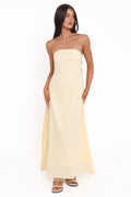 Cyrus Strapless Maxi Dress - Butter Yellow